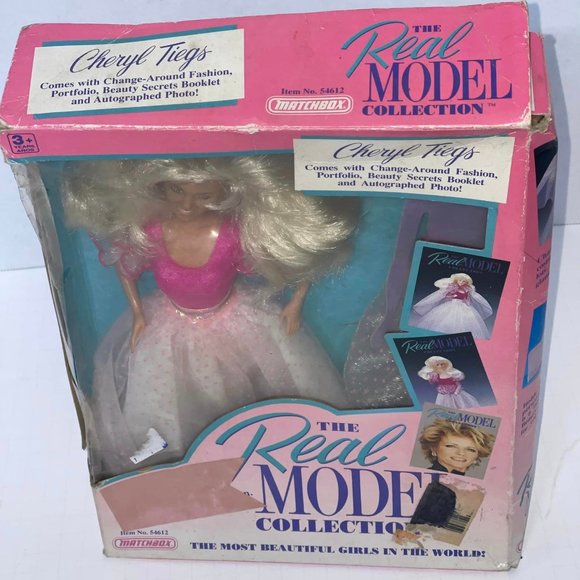 Vintage 1989 Matchbox the Real Model Collection Cheryl Tiegs Doll New In box . - Picture 4 of 10
